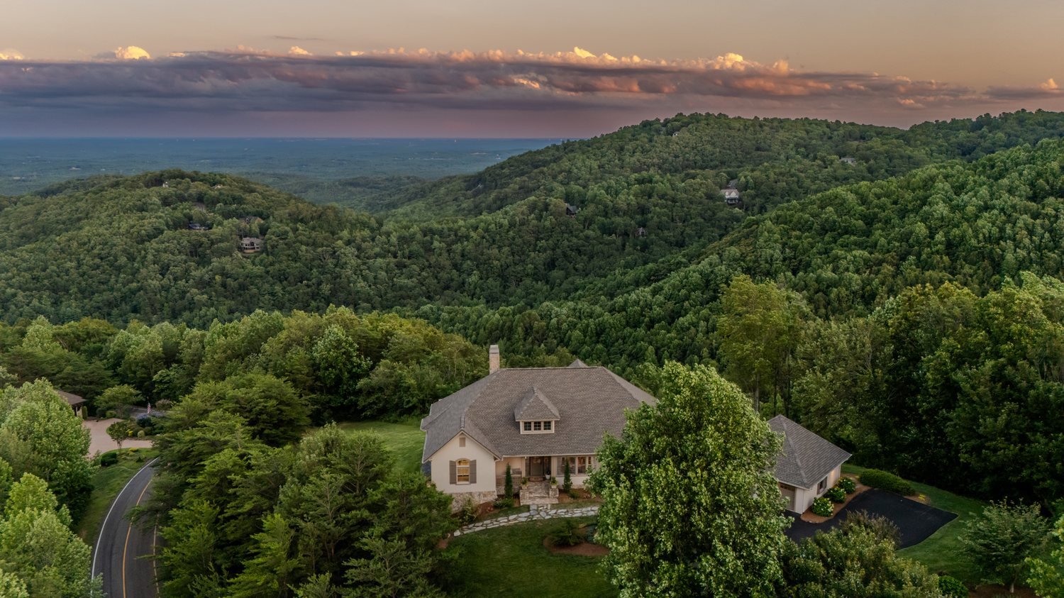208 Craggy Rock at sunset