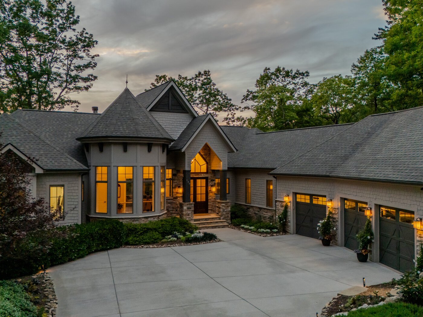 130 Stony Road at twilight